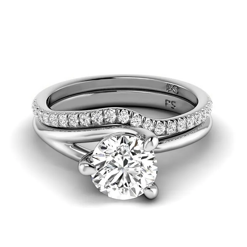 0.65-3.15 CT Round Cut Lab Grown Diamonds - Bridal Set