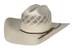 American Hat Co. Two-Tone Diamond Weave Cowboy Hat, Ivory/Tan