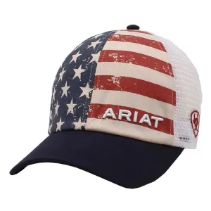 ARIAT Ponlyflo USA Flag (Red/White/Blue) - Trucker Cap