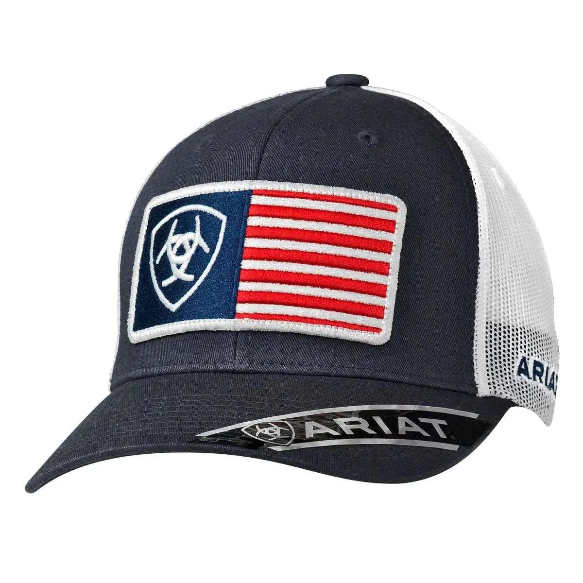 ARIAT USA Flag Patch (Navy/White) - Trucker Cap