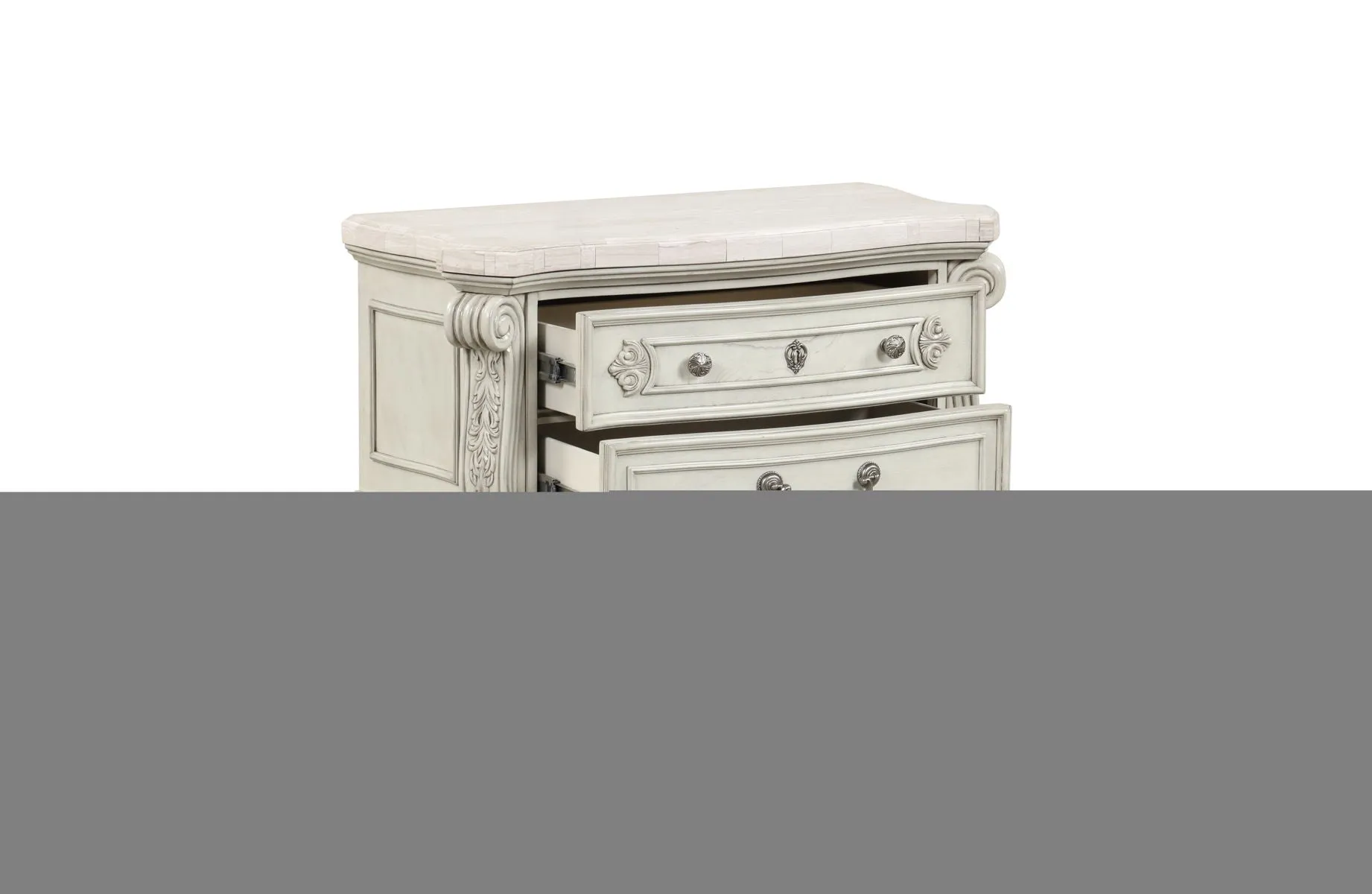 Bianello - Nightstand - Vintage Ivory