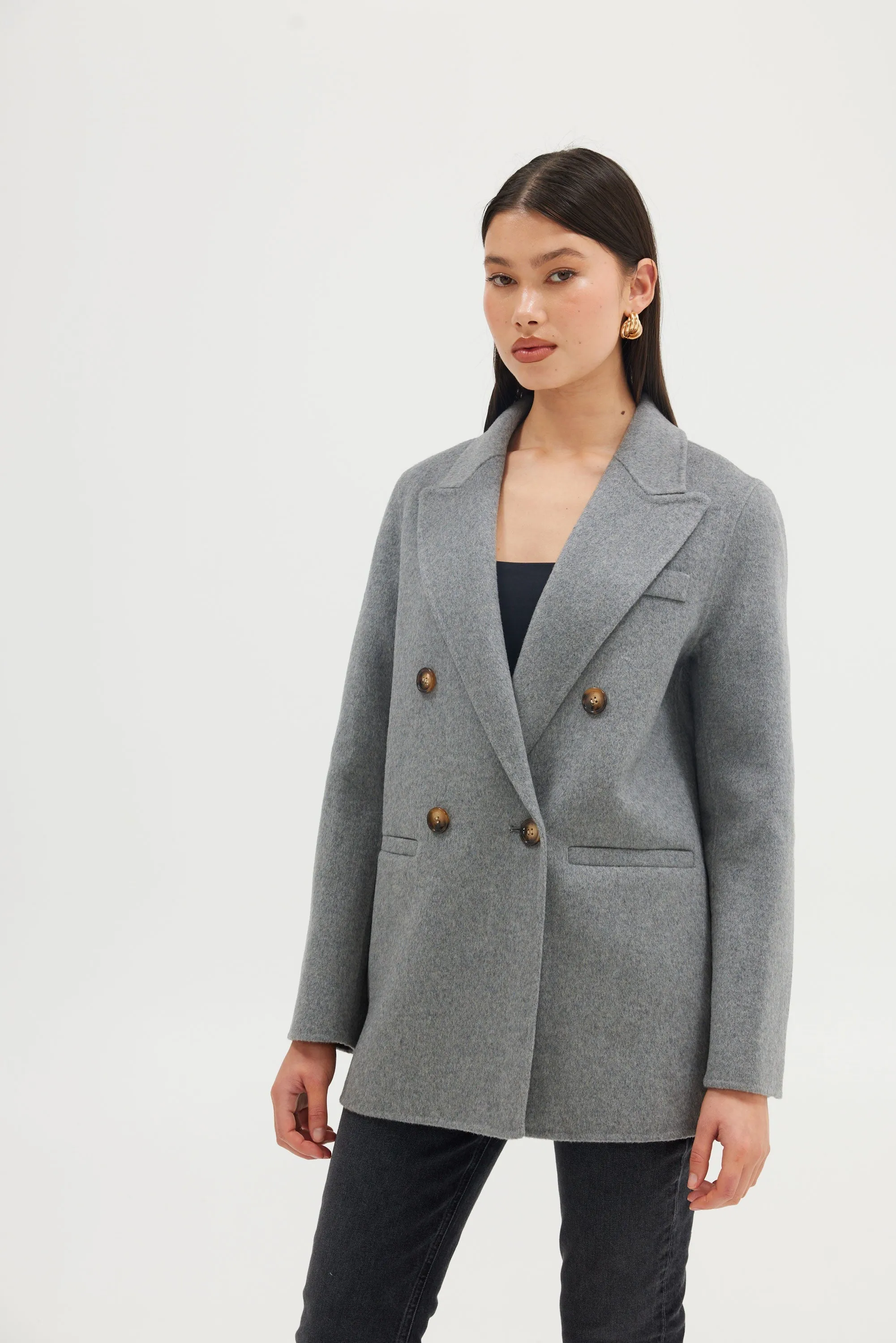 Blair Wool Blazer - Grey