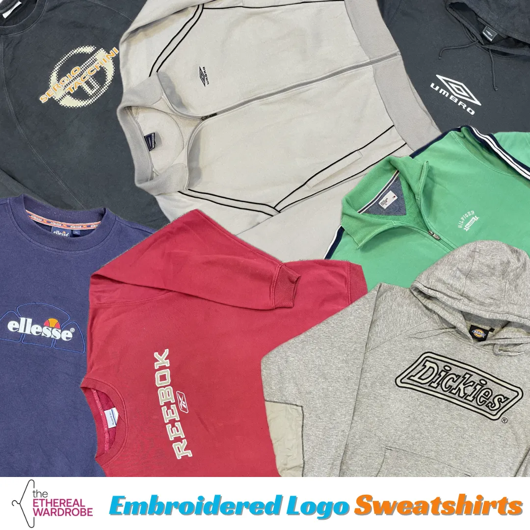 Branded Sweatshirts 10pcs L-XXL sizes. Dickies, Reebok, Tommy Hilfiger, Umbro and other brands