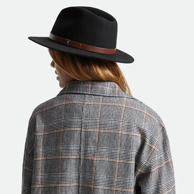 Brixton Messer Fedora - Black Tan Band