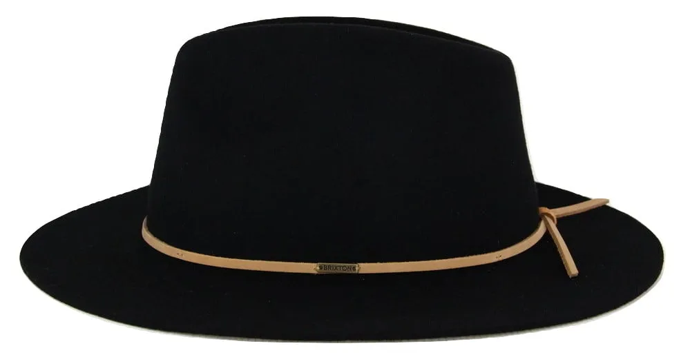 Brixton Wesley Fedora - Black/Light Tan