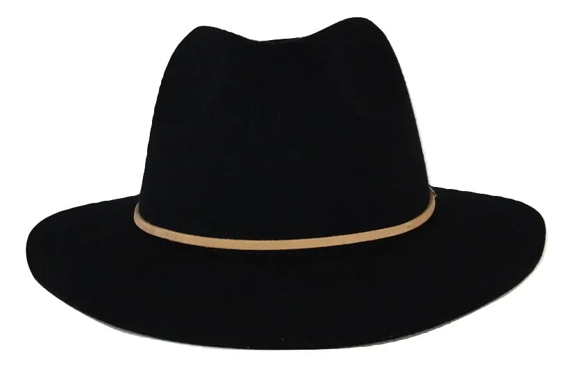 Brixton Wesley Fedora - Black/Light Tan