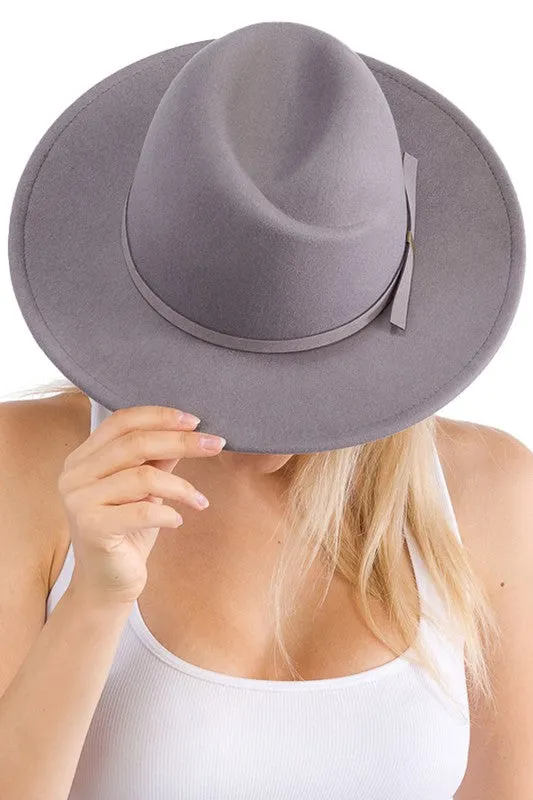 Chase Your Dreams - Gray Asymmetrical Crease Felt Rancher Hat