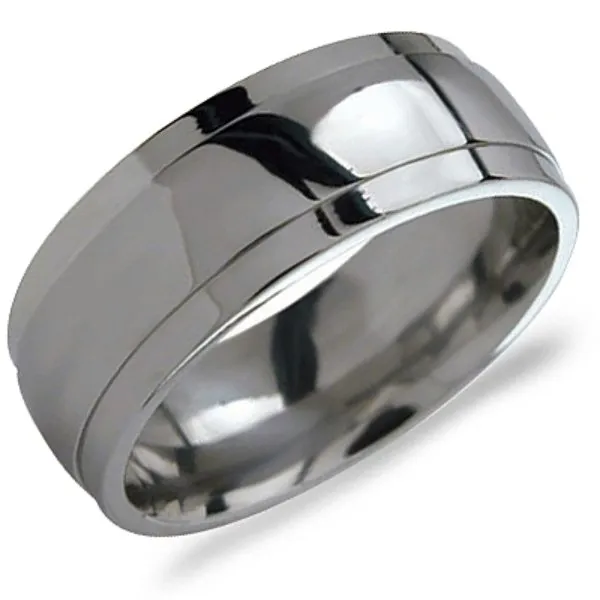 CrownRing 7MM Titanium High Polished Wedding Band