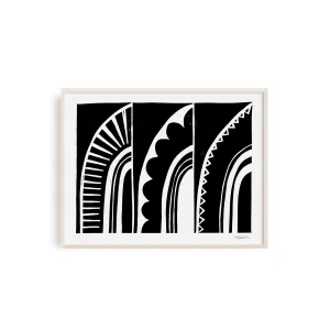 Curved Patterns Block Print