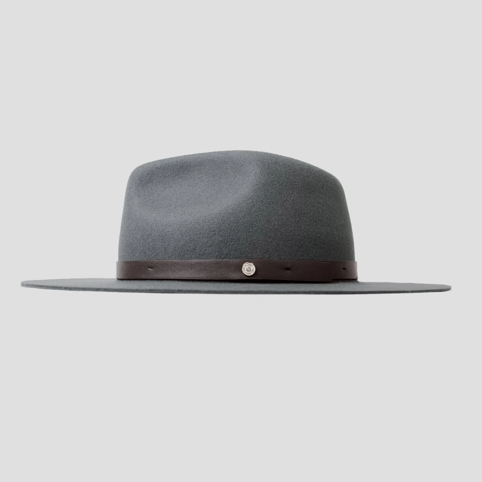 Dapper Men's Felt Fedora Hat–Dark Grey