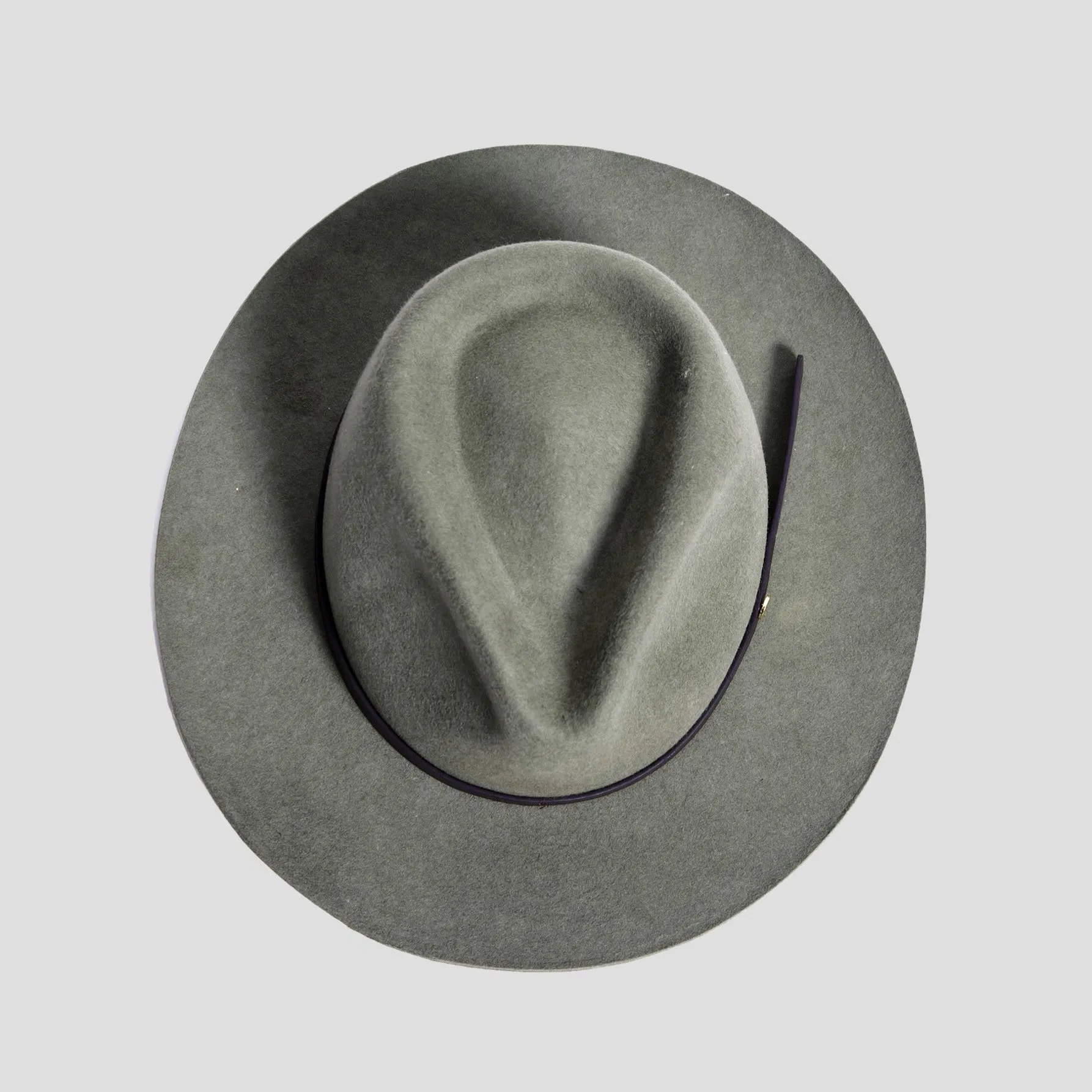 Dapper Men's Felt Fedora Hat–Dark Grey