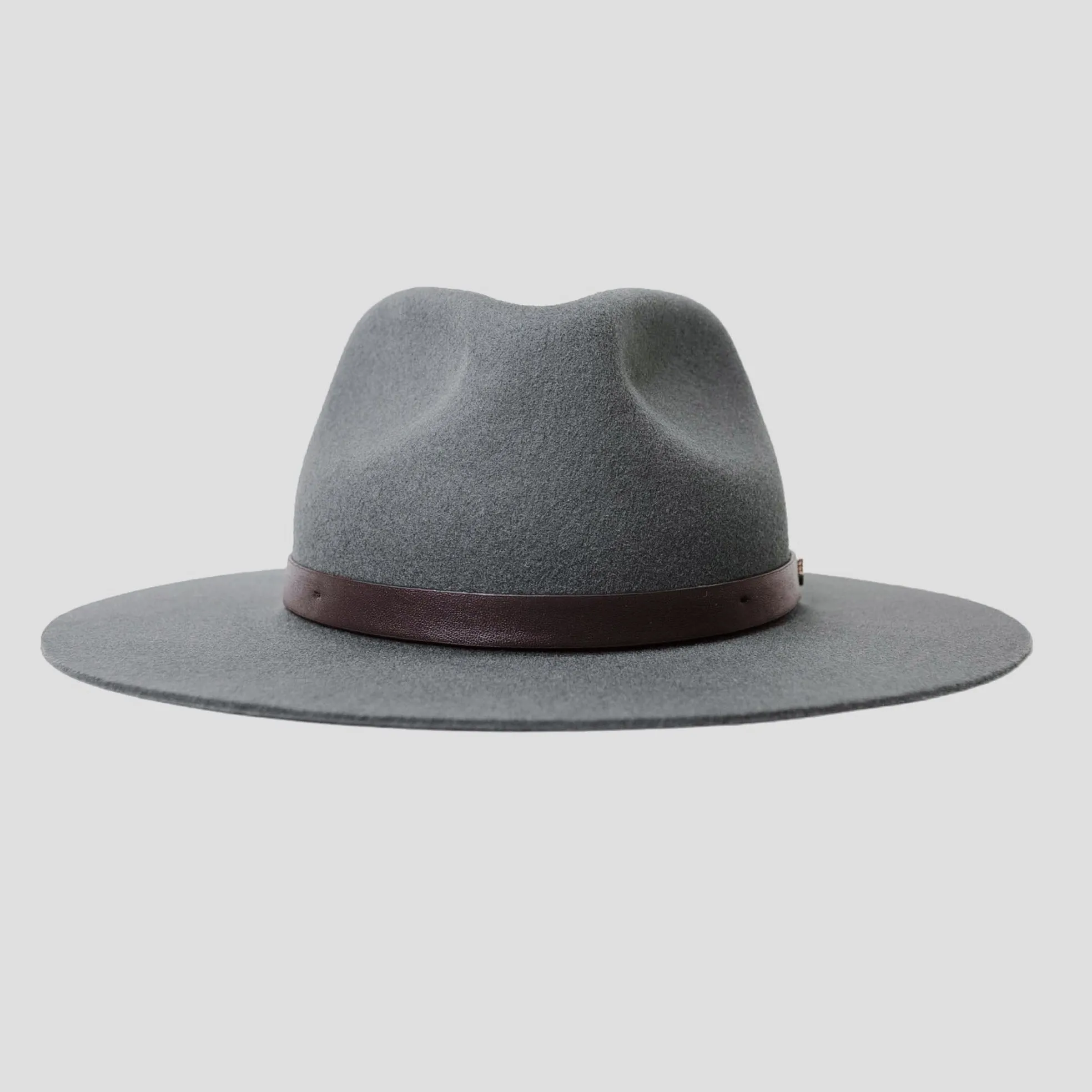 Dapper Men's Felt Fedora Hat–Dark Grey