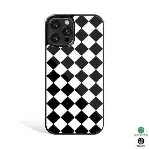 Diamond Check Phone Cover | Glass Case