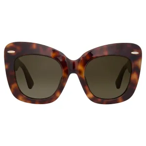 Erdem Ladies Sunglasses Cat Eye Tortoise Shell and Grey EDM24C3SUN