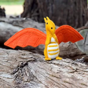 Felt Dragon Toy - Orange