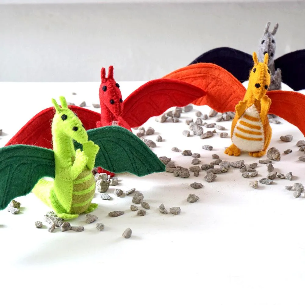 Felt Dragon Toy - Orange