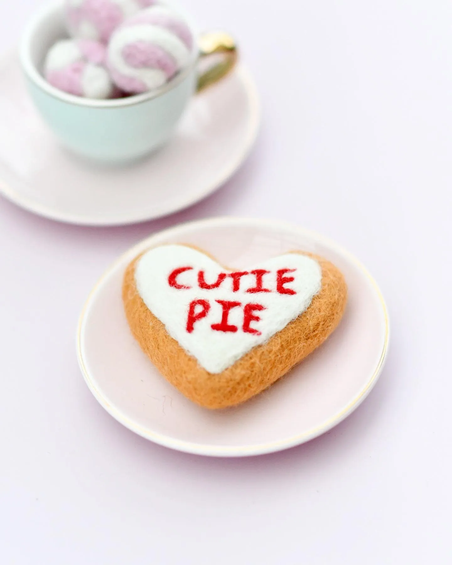 Felt "Cutie Pie" Heart Icing Cookie