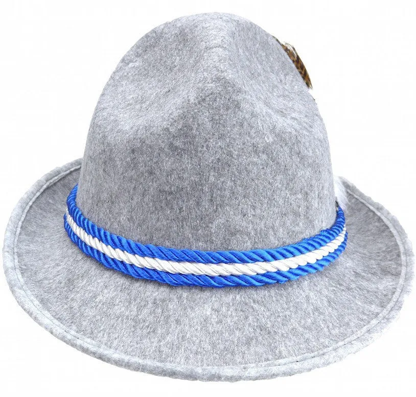 German Alpine Hat Gray With Rope