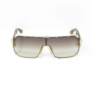 Giles Deacon Sunglasses Shield Tortoise Shell and Brown