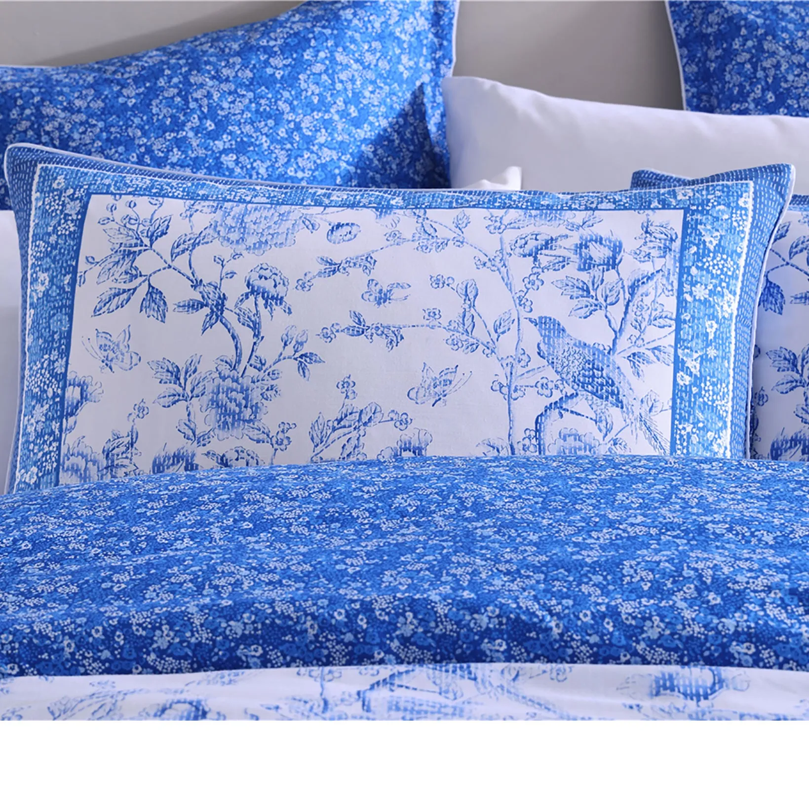 Hiromi Blue Quilt Cover Set by Logan and Mason