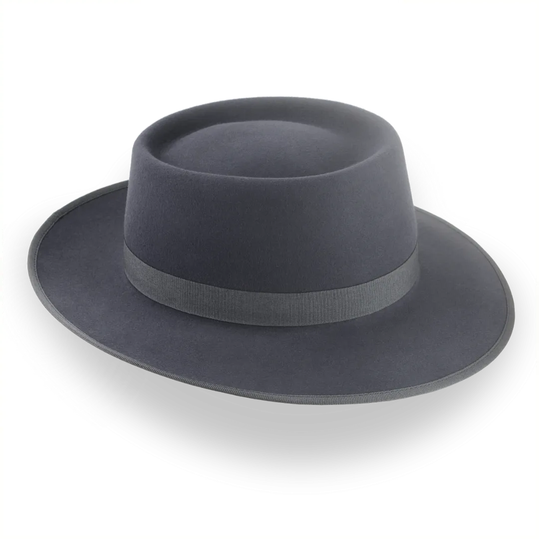 Iconic Slate Grey Fedora Porkpie Hat | The Oppenheimer