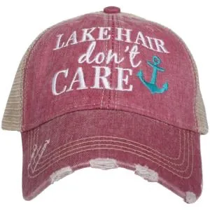 Lake hats! Kids-Adults•Lake hair dont care•Embroidered trucker caps•Lake life-Anchors