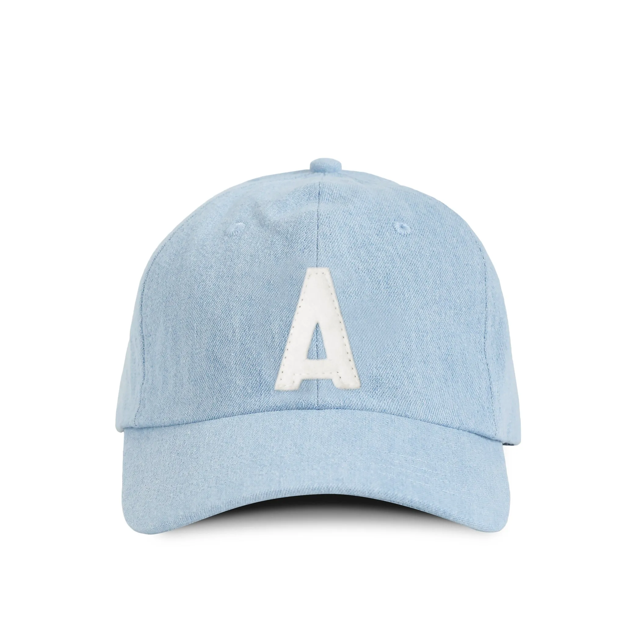 Letter A Baseball Hat Denim