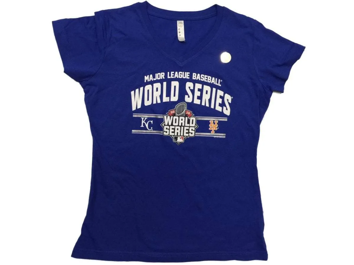 New York Mets Kansas City Royals SAAG Women 2015 World Series T-Shirt