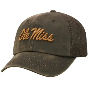 Ole Miss Rebels TOW Brown "Chestnut" Style Mesh Adj. Strap Relax Hat Cap