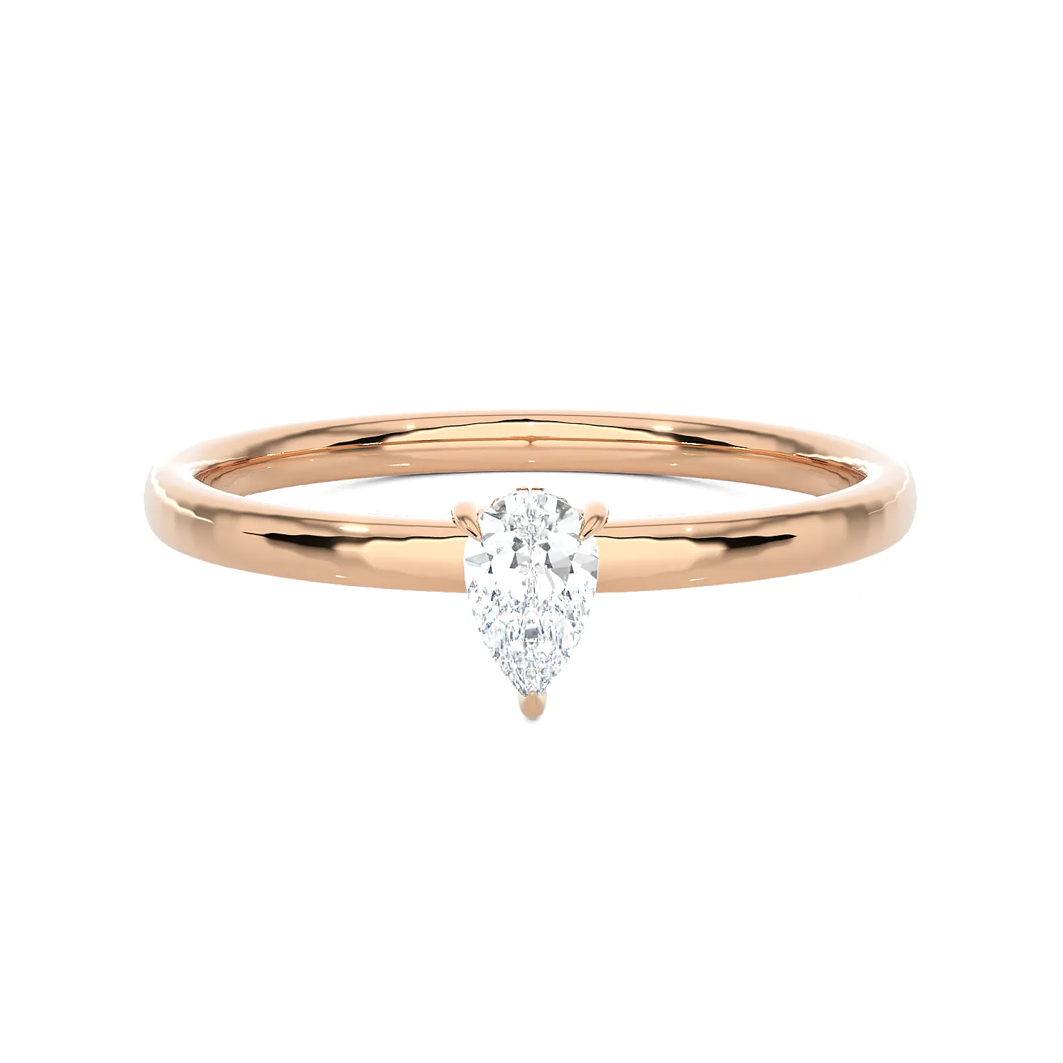 Pear-Shaped Lab Grown Diamond Solitaire Engagement Ring