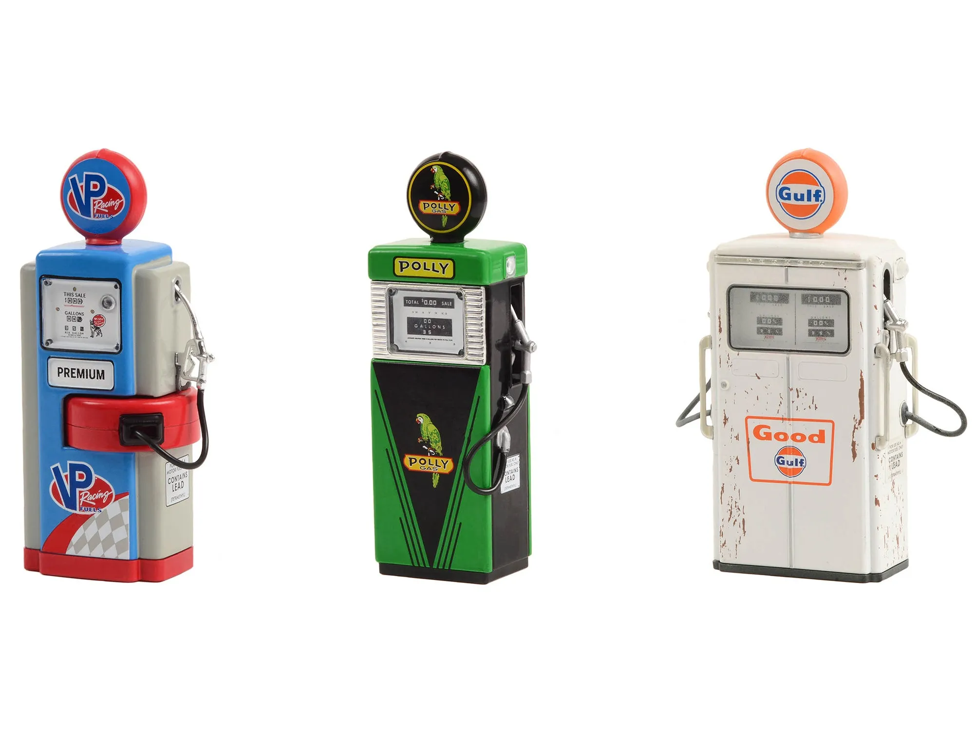 "Vintage Gas Pump" Set of 3 Pumps Series 13 1/18 Diecast Models by Greenlight