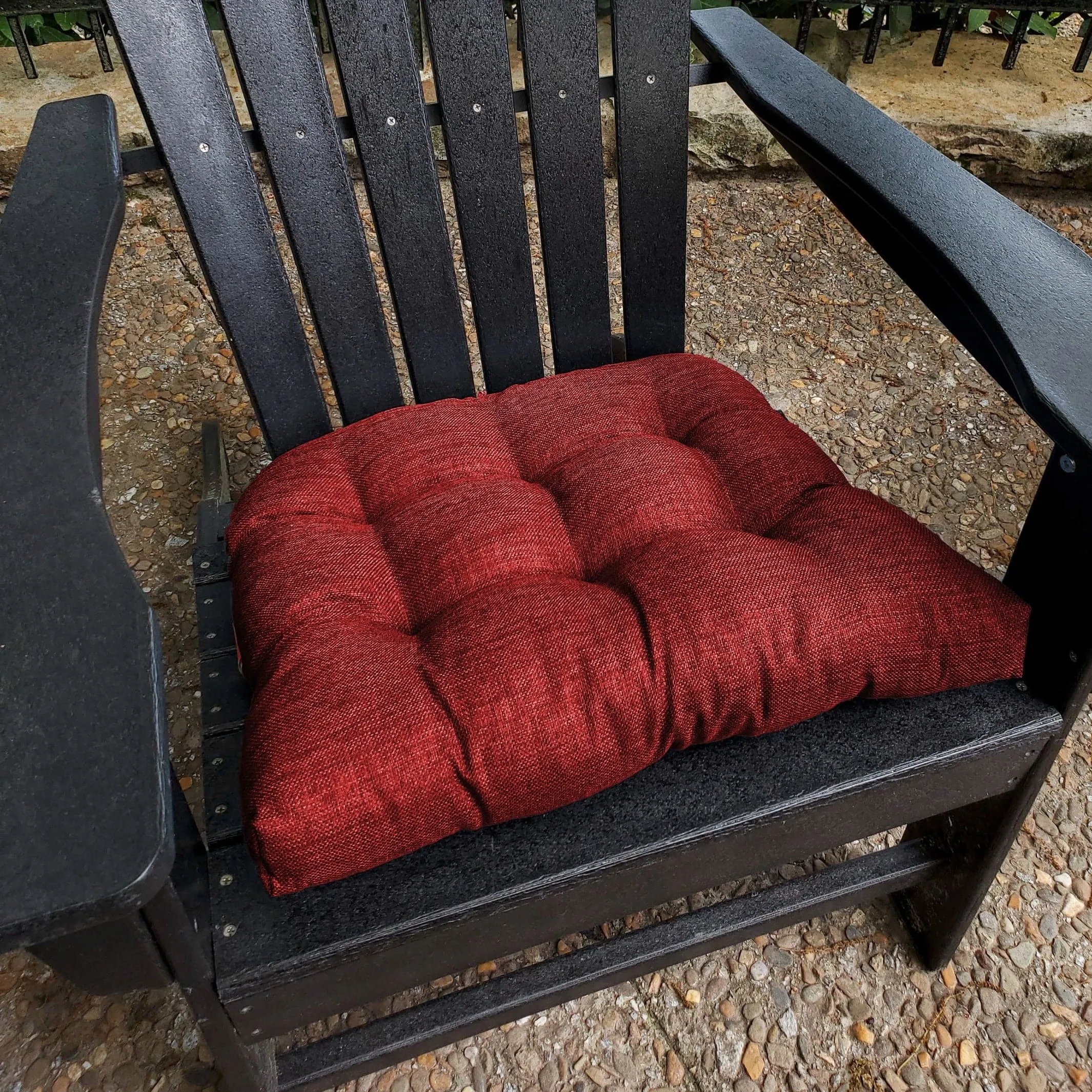 Rave Red Patio Chair Cushions - Wicker Chair Cushions - Adirondack Chair Cushions