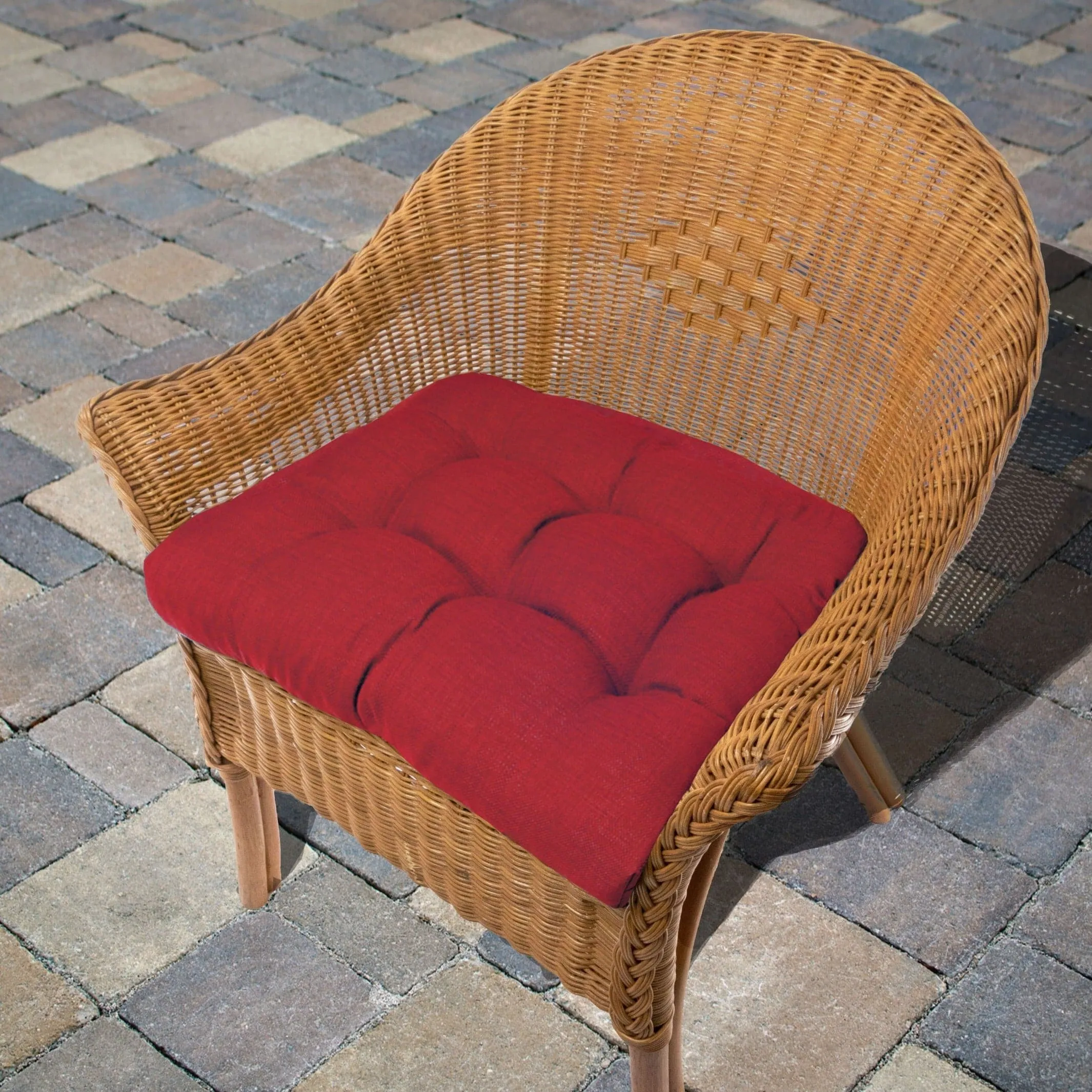 Rave Red Patio Chair Cushions - Wicker Chair Cushions - Adirondack Chair Cushions