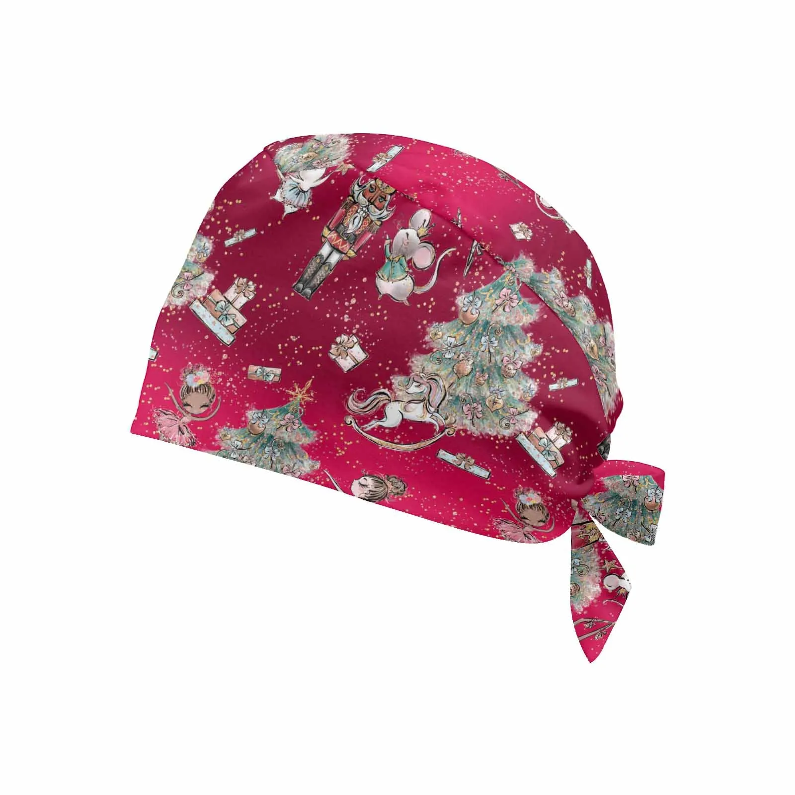 Red Christmas Nutcracker  Scrub Cap