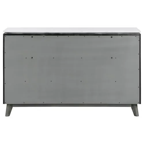 Region Dresser White Marble And Grey