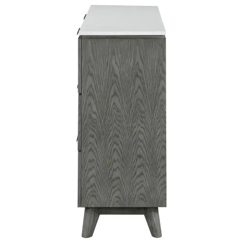 Region Dresser White Marble And Grey