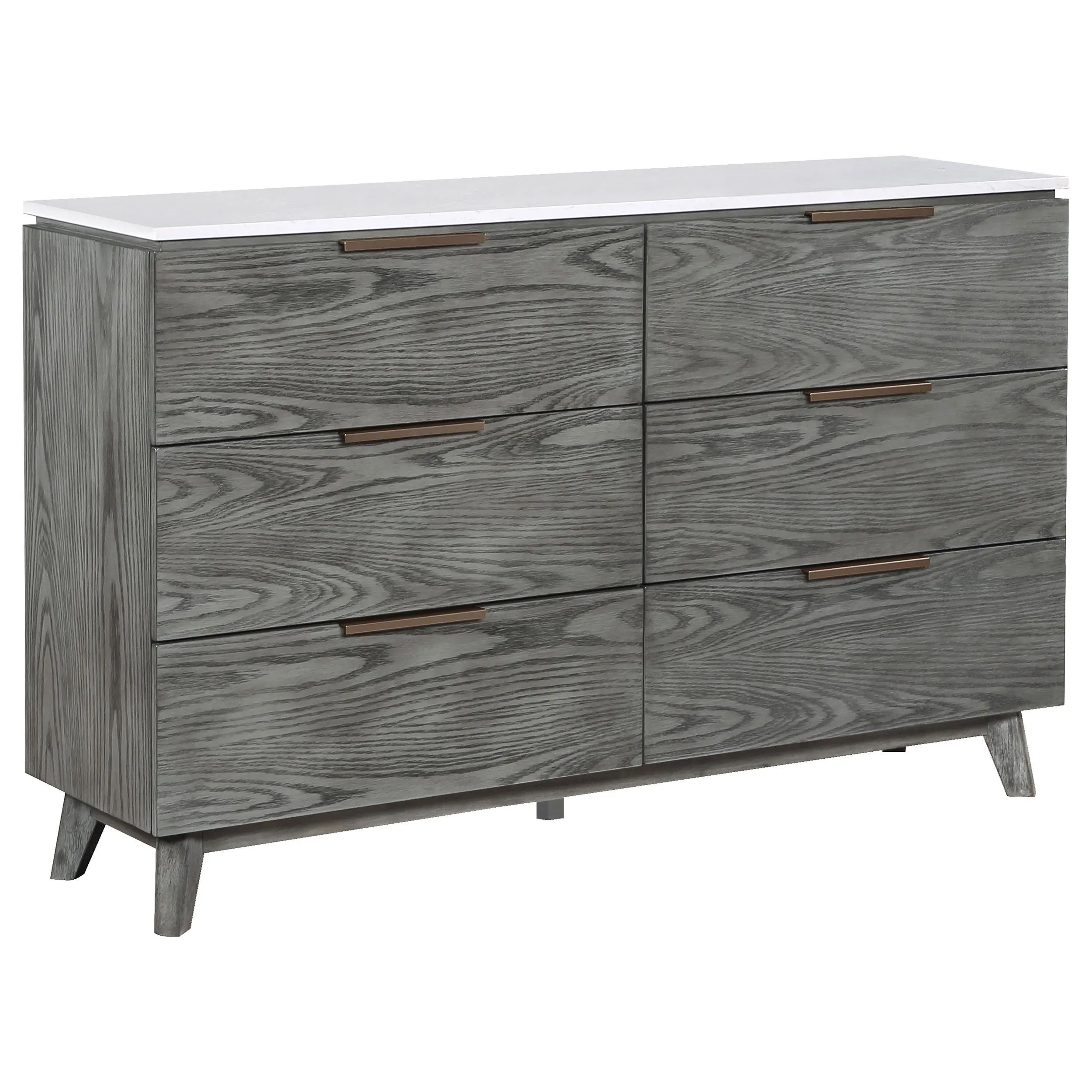 Region Dresser White Marble And Grey