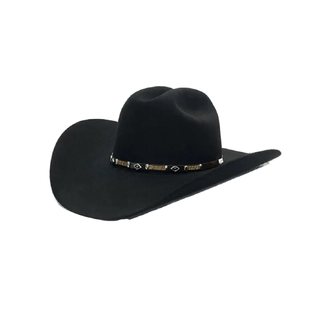 Resistol Hats 6x Black Rock Fur Felt Hat