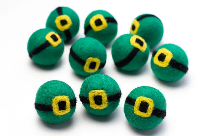 St. Patrick's Felt Leprechaun Buckle Ball Shape