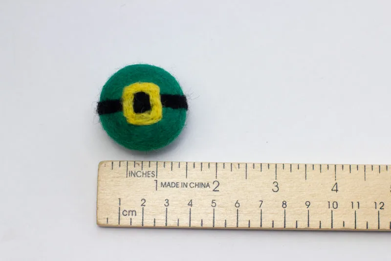 St. Patrick's Felt Leprechaun Buckle Ball Shape