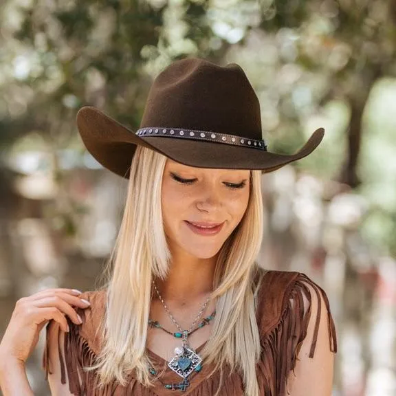 Stamped Western Felt 100X Wool Hat - The Harley