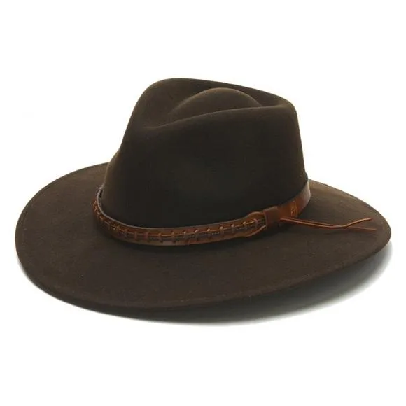 Stampede Felt 100X Wool Unisex Western Hat - The Ranger in Black,Brown