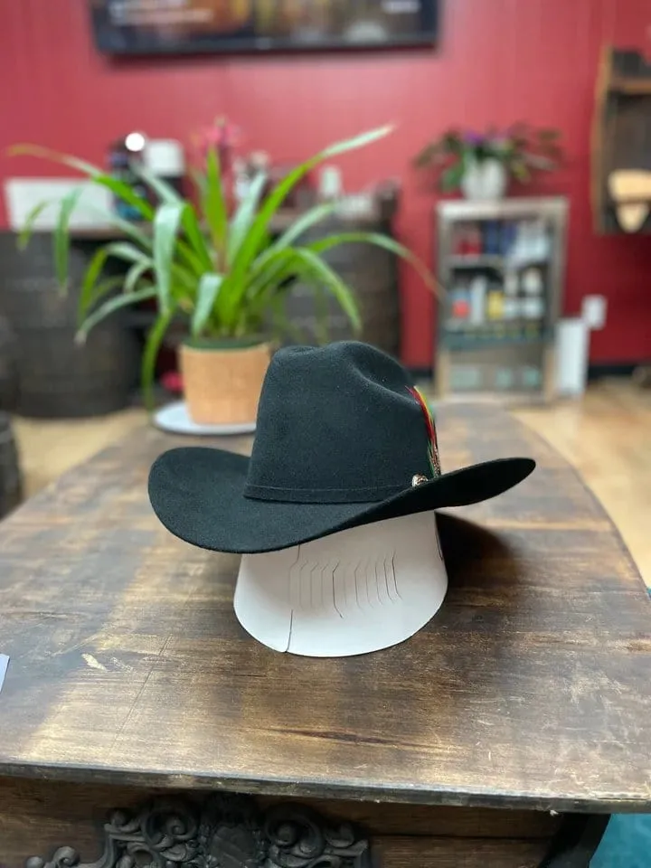 Tombstone 20X Cowboy Felt Hat Despreciado Shape with Feathers TOM-2401