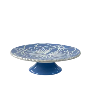 Vaisselle Boutique Hot Cakes Blue Cake Platter