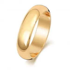 Wedding Band 9ct  D Shape 5 mm Wedding  Ring W105M