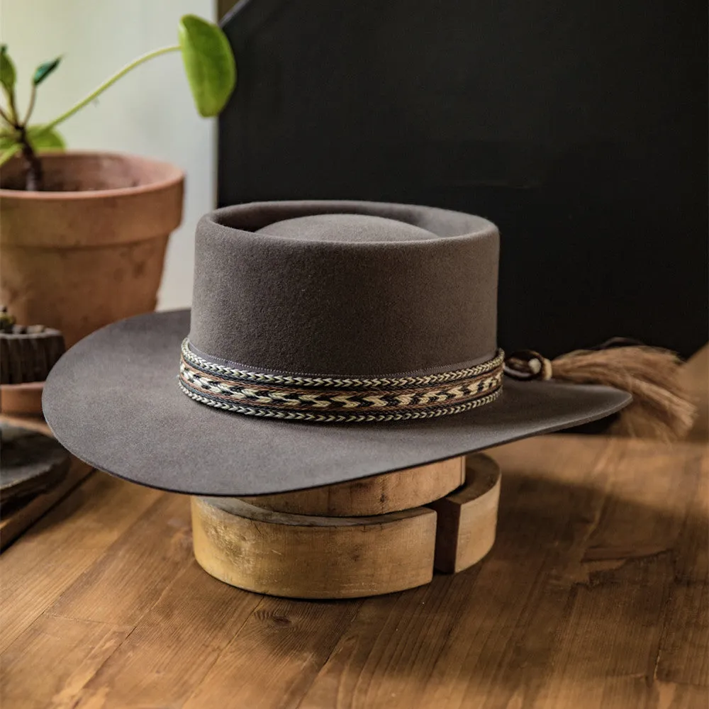 Western Wool Felt Pork Pie Hat